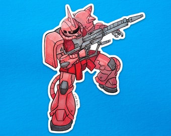 Gundam: Chars Zaku II Vinyl Sticker