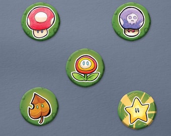 Super Mario Bros: Power Up Button Set