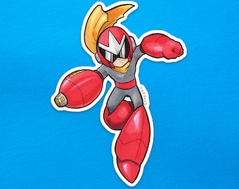 Mega Man: pegatina de vinilo clásica de Proto Man