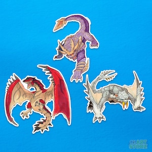 Monster Hunter: Sticker Set 2 | Rathalos, Barioth, Magnamalo