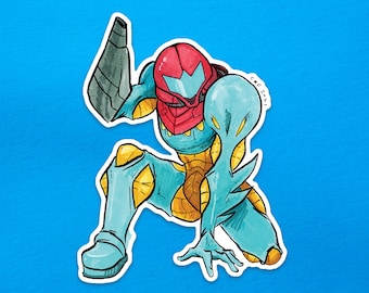 Metroid: Samus Fusion Suit Vinyl Sticker