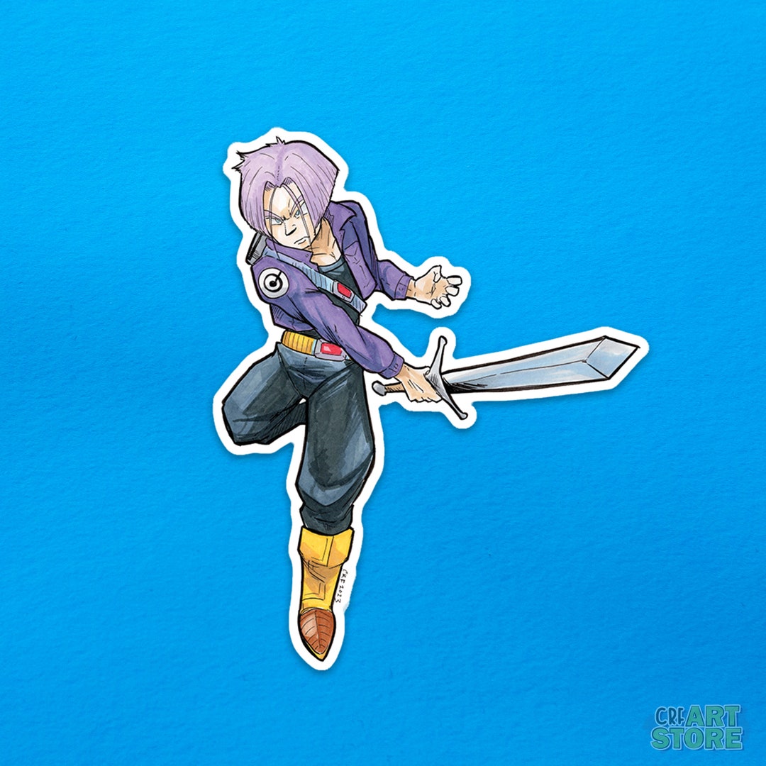 DBZ: Future Trunks Vinyl Sticker - Etsy