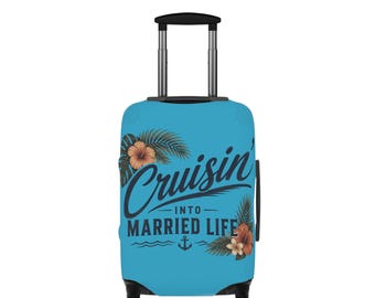 Honeymoon Cruise Newlyweds Luggage Cover | Wedding Travel Accessory
