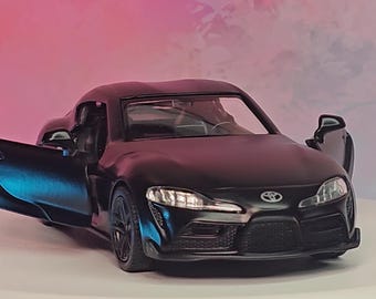 Personalized Toyota Supra Toy Car: Custom Number Plate Gift