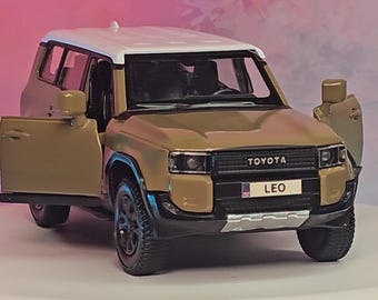 Personalized Toyota Land Cruiser Toy Car: Custom Number Plate Gift