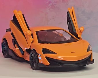 Personalized McLaren 600LT Toy Car - Custom Number Plate - Diecast Model