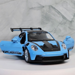 Personalised Porsche GT3 RS 1:36 Model Car – Custom Number Plates, Perfect Gift for Kids & Adults