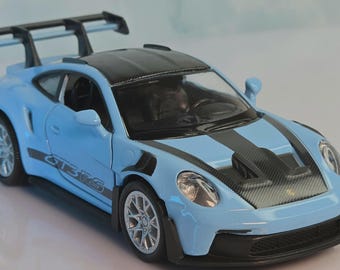 Personalised Porsche GT3 RS Model Car – Custom Number Plate, Die-Cast Metal 1:36 Scale