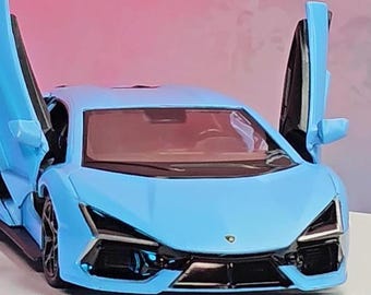 Personalized Lamborghini Revuelto  Toy Car: Custom Number Plate Gift