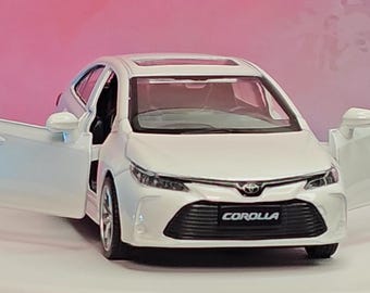 Personalised Plates TOYOTA Corolla 1:43 Model Car – Custom Name Toy Car