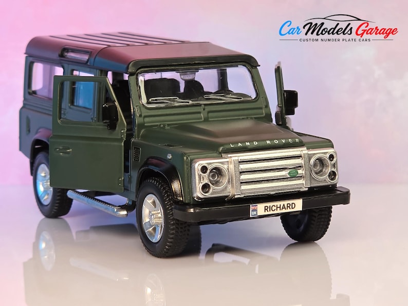 Defender Custom Gift Personalized Land Rover Defender Toy Car: Custom Number Plate Gift - Etsy