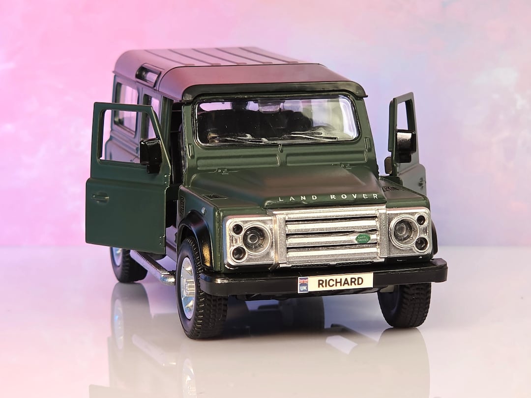 Defender Custom Gift Personalized Land Rover Defender Toy Car: Custom Number Plate Gift - Etsy