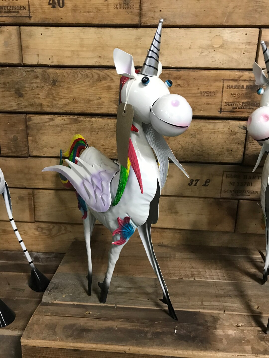 Metal Unicorn Garden Statue Outdoor Ornament Decor Fairy Etsy