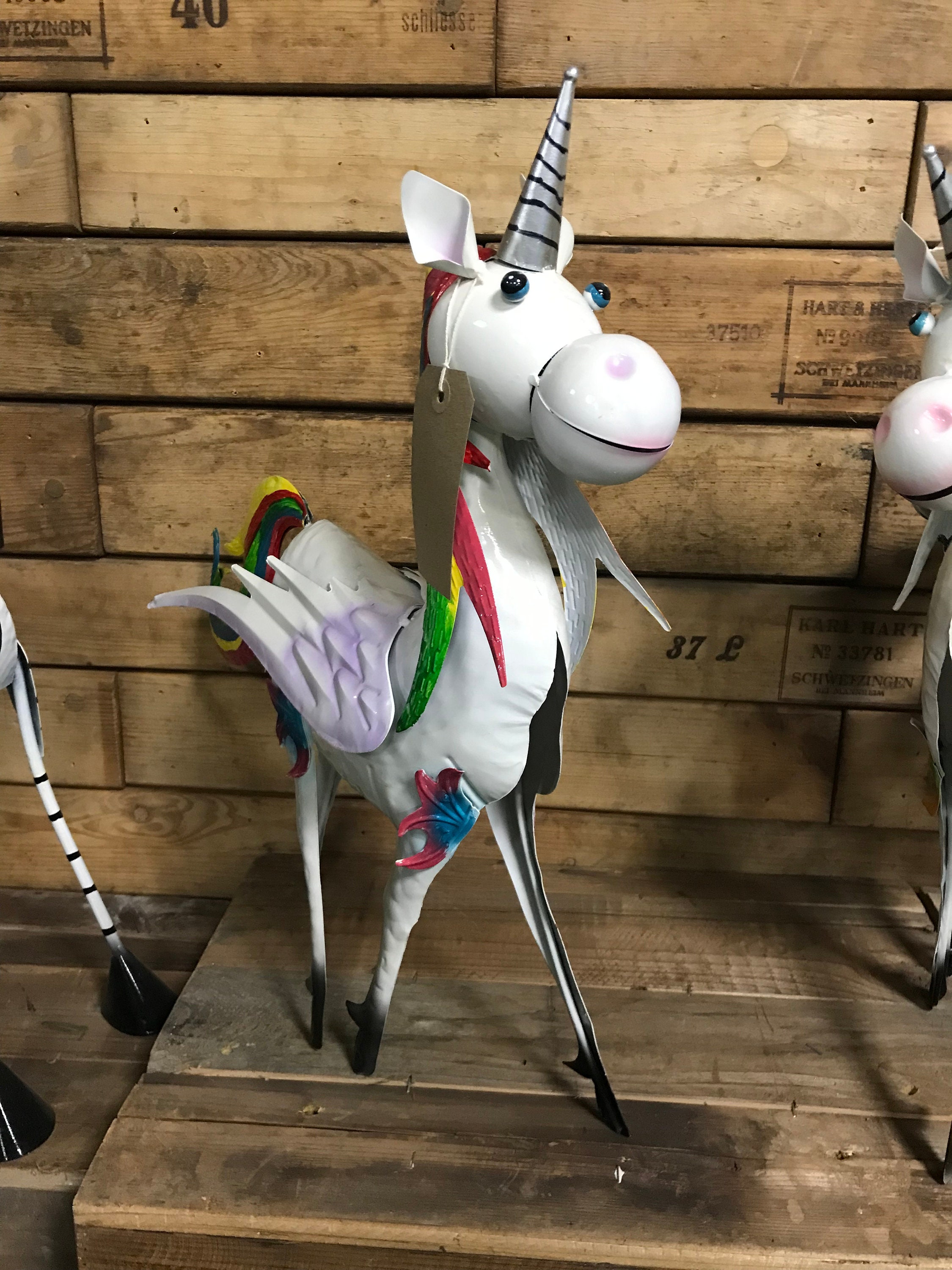 Metal Unicorn Garden Statue Outdoor Ornament Decor Fairy Etsy UK