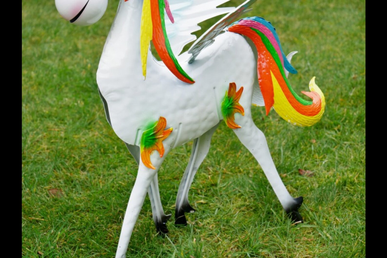 Metal Unicorn Garden Statue Outdoor Ornament Decor Fairy Etsy