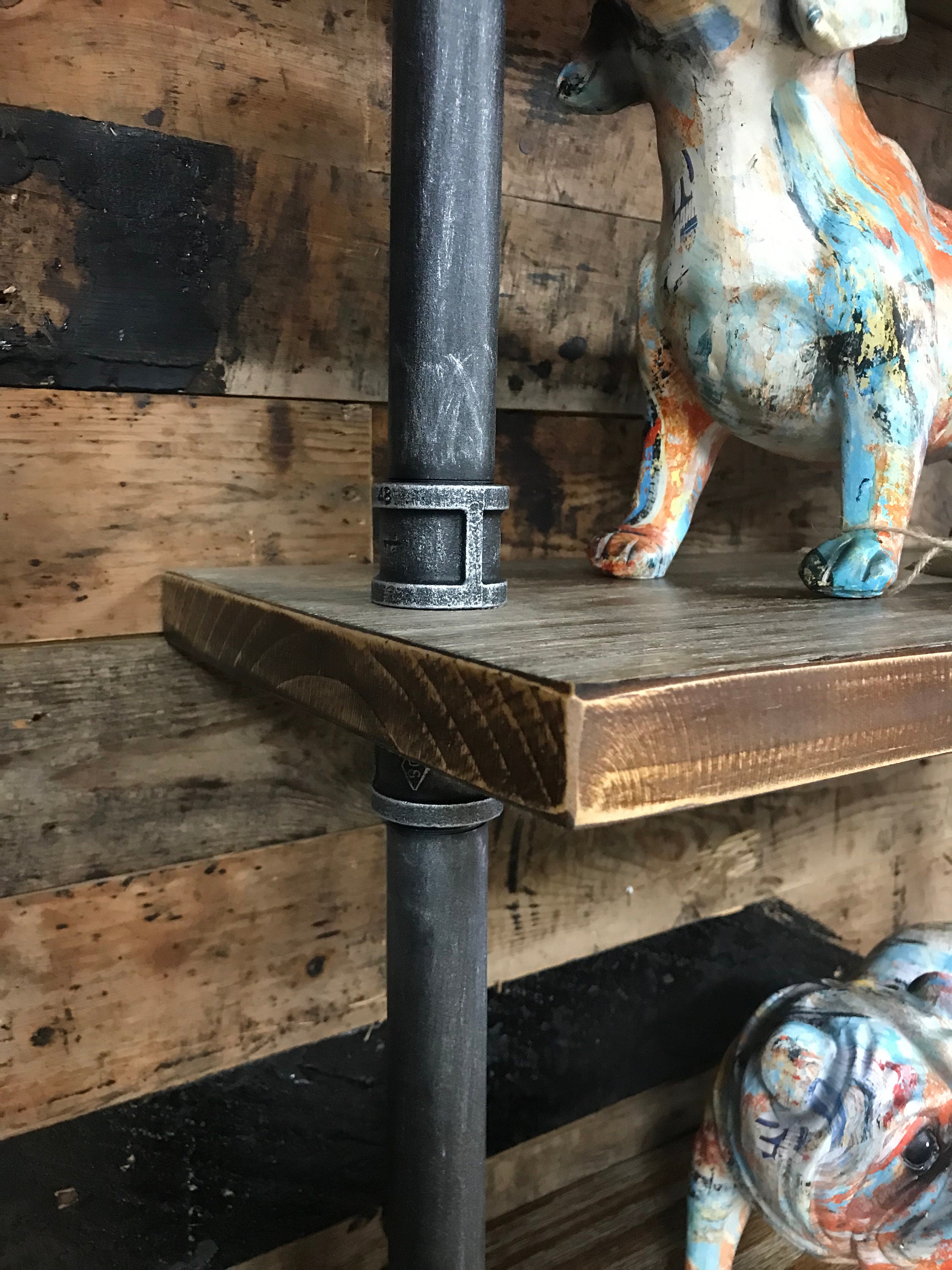 Estantes industriales Gran madera de pie Urbana Estanterías | Etsy