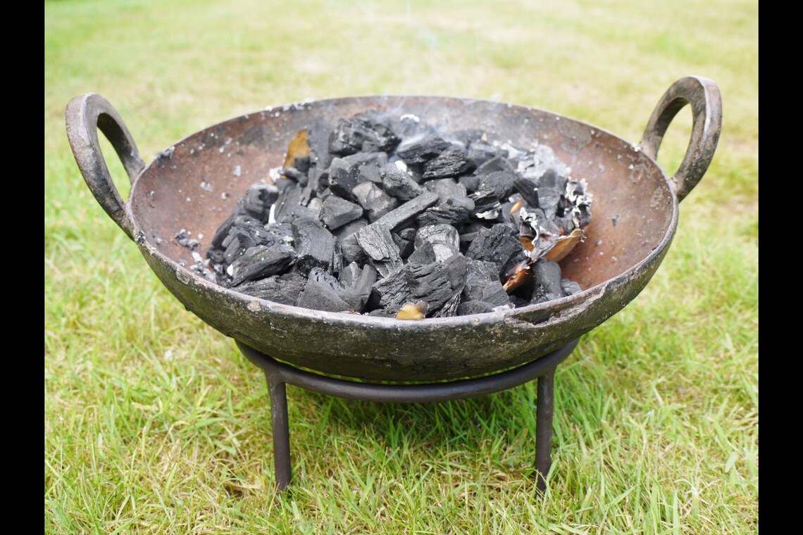 Indian Kadai Fire Bowl Fire Pit BBQ Planter Cooler Cooking Etsy UK