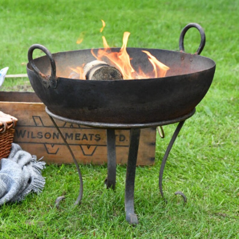 Indian Kadai Fire Bowl Fire Pit BBQ Planter Cooler Cooking Etsy UK