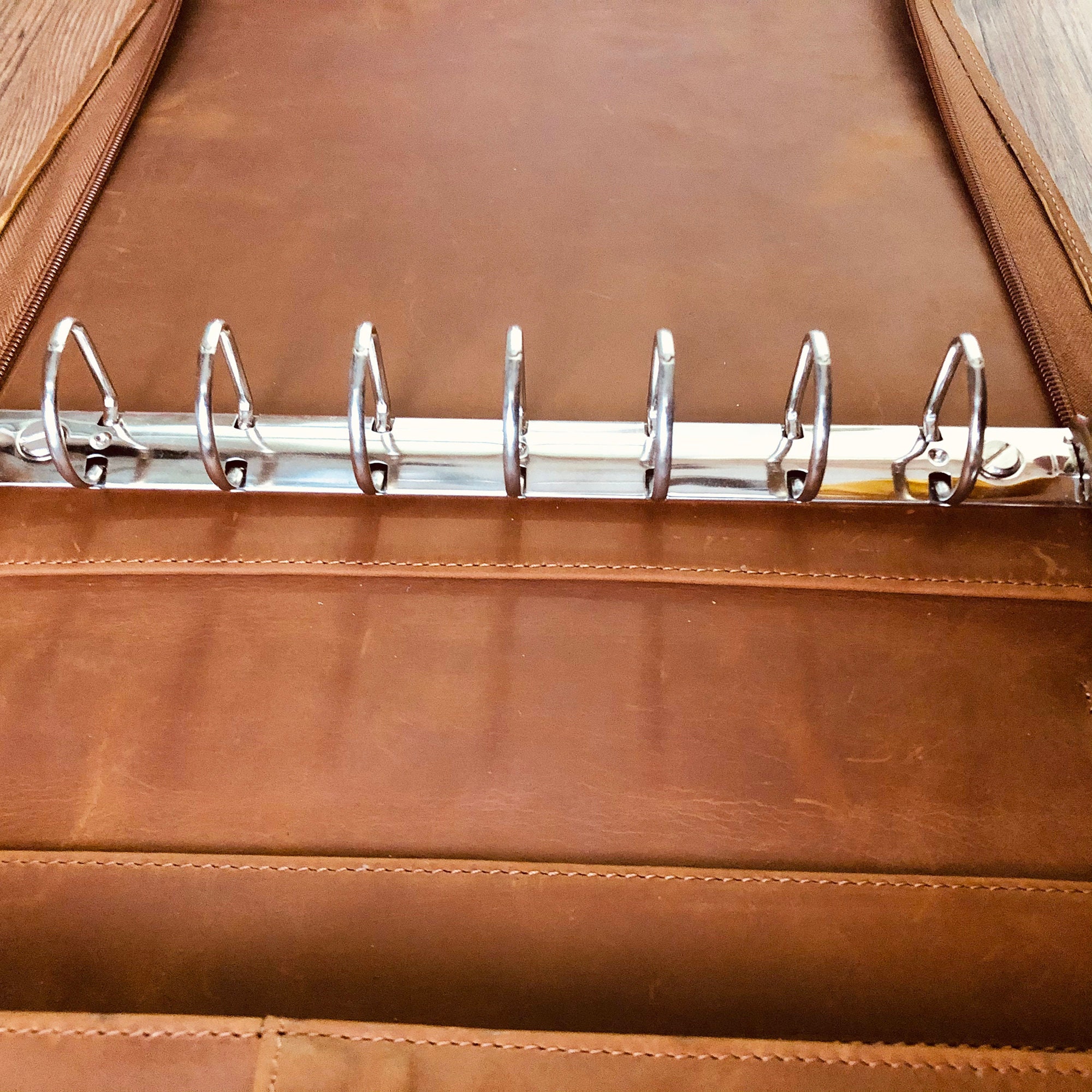 Personalized 7 Ring Check Binder Portfolio Zippered Closure Etsy