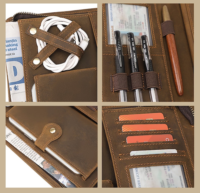 Personalized Leather Portfolio Zippered Padfolio for Ipad Etsy