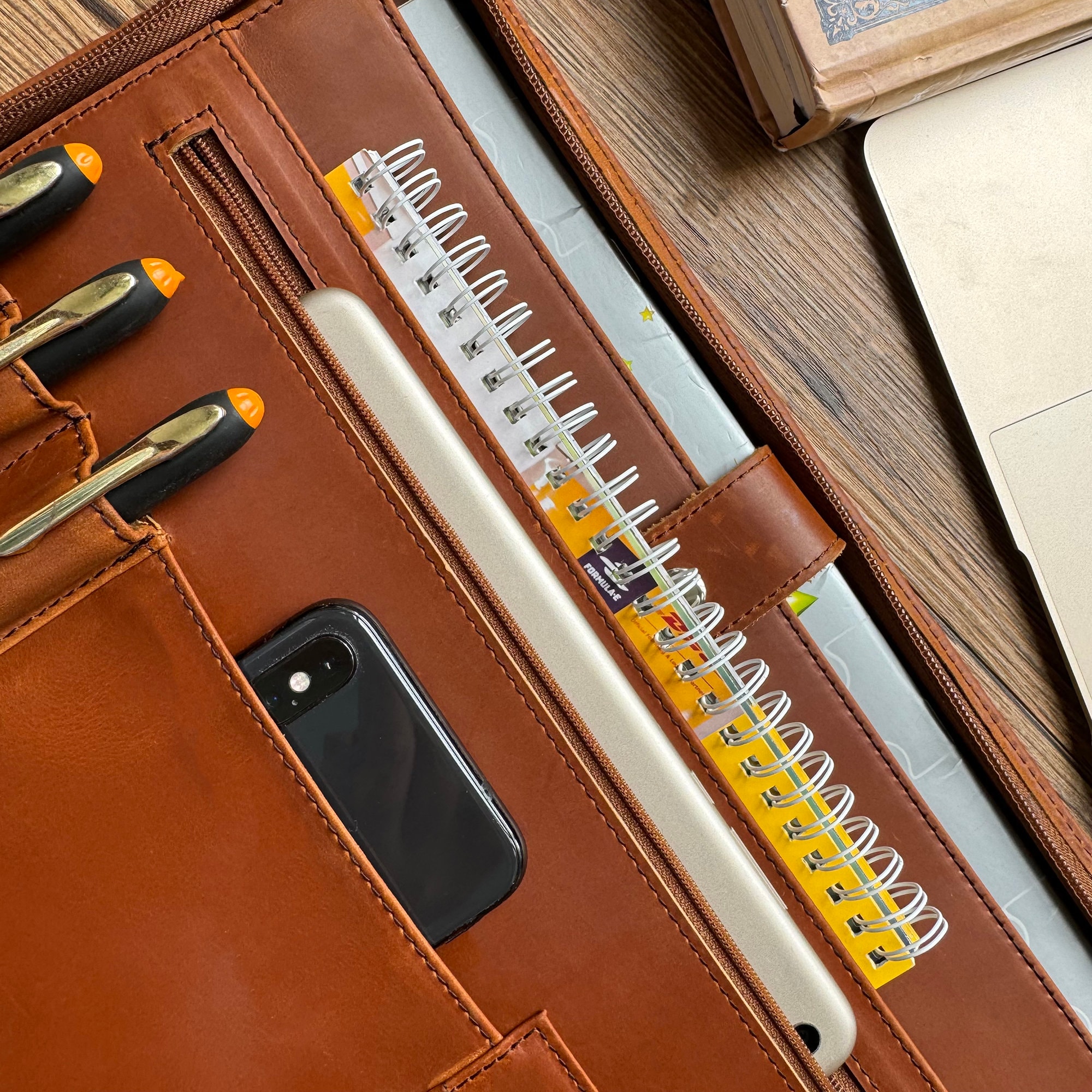 Custom 7 Ring Business Check Book Binder, 600 Checks Capacity for 9