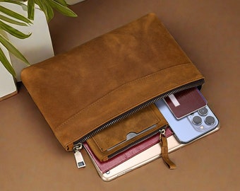 Pochette enveloppe en cuir personnalisée, Porte-documents A4, Pochette porte-documents pour homme, Porte-documents, Pochette personnalisée, Portefeuille en cuir pour homme