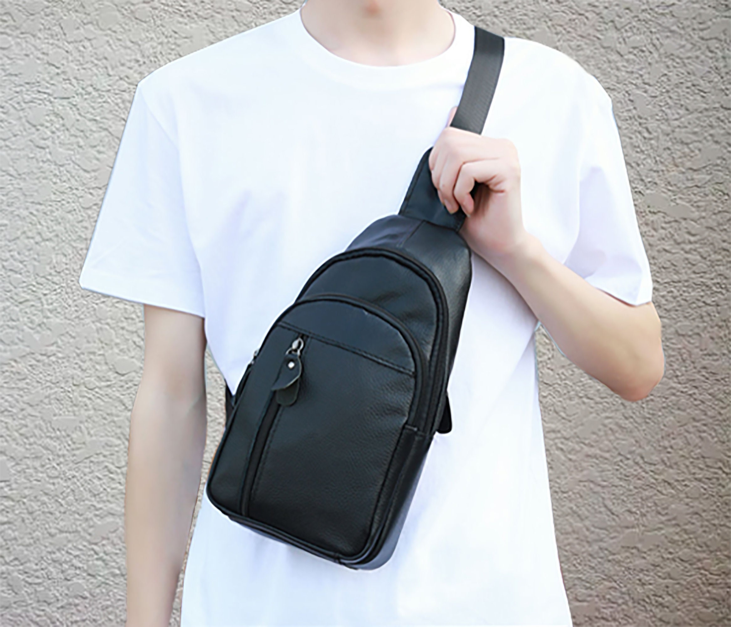 Leather Sling Bag Shoulder Bag Crossbody Bag - Etsy