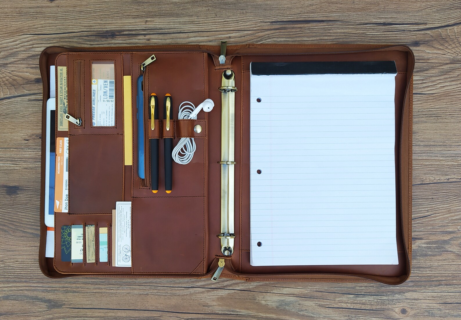 Personalized Leather Portfolio 8.5 x 11 padfolio Padfolio 3 Etsy