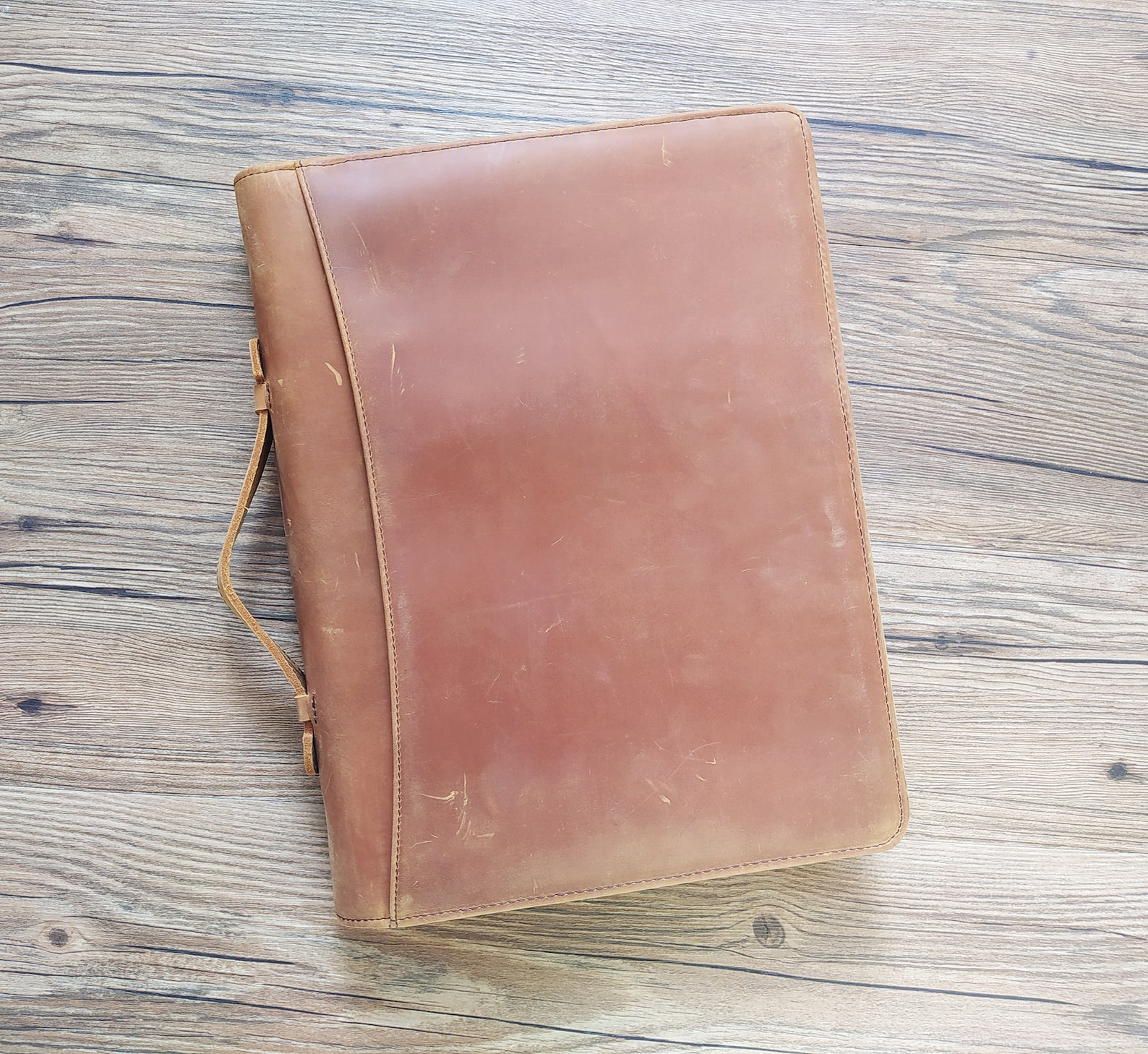 3 Ring Binder Portfolio Personalized Leather Portfolio Etsy