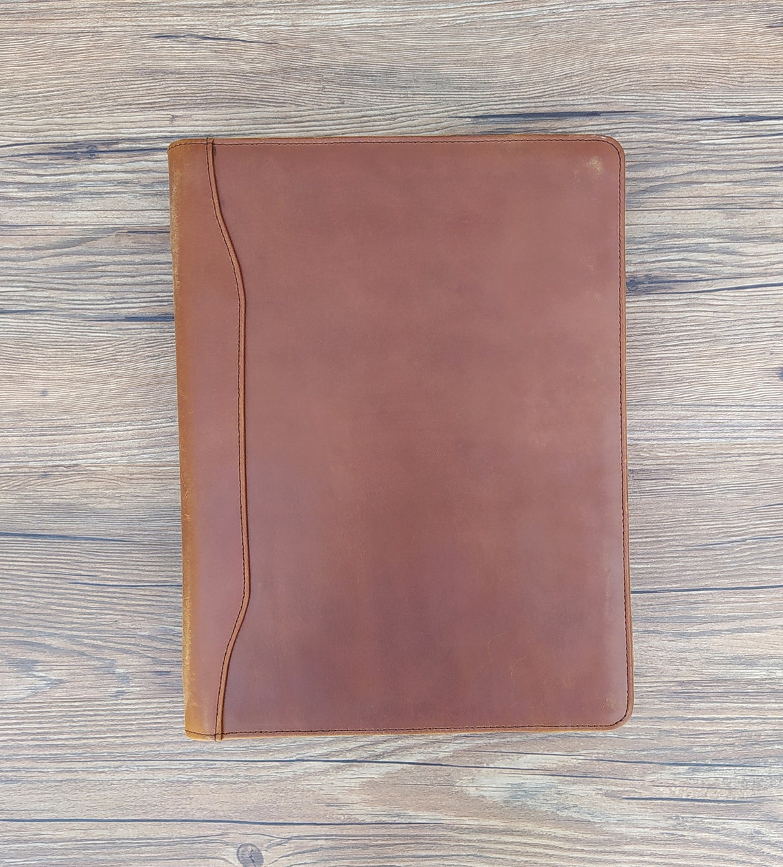 Personalized Leather Portfolio 3 Ring Binder Planner Etsy