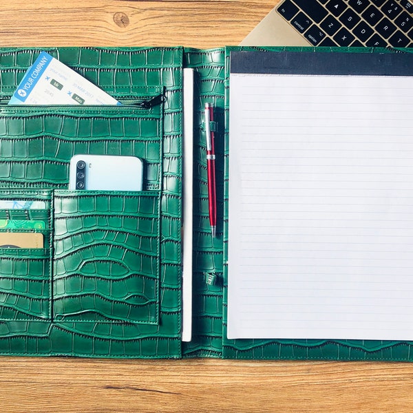 Leather Padfolio Etsy