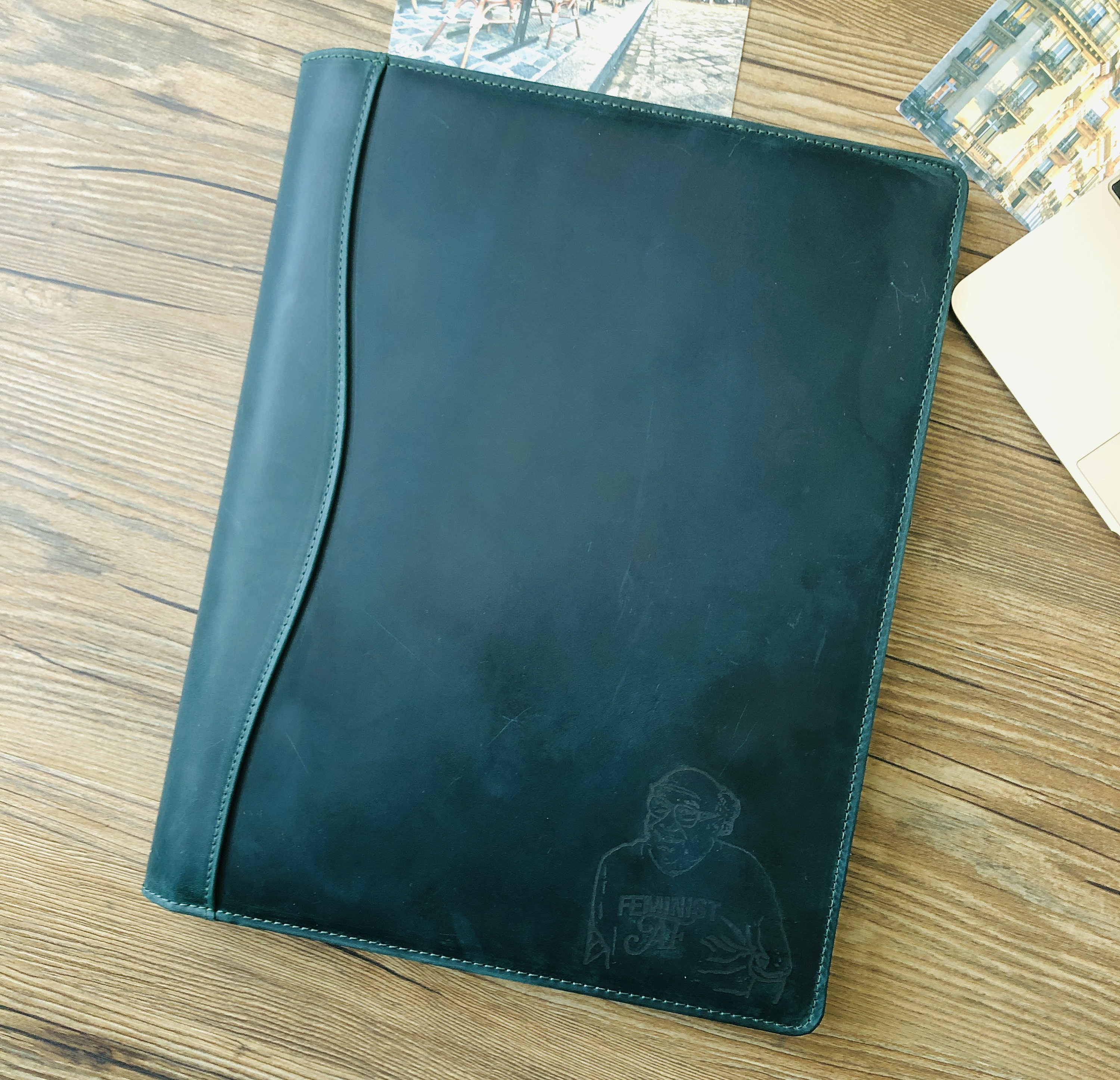 Custom Leather Portfolio, Portfolio for Letter Size Notepad, Padfolio ...