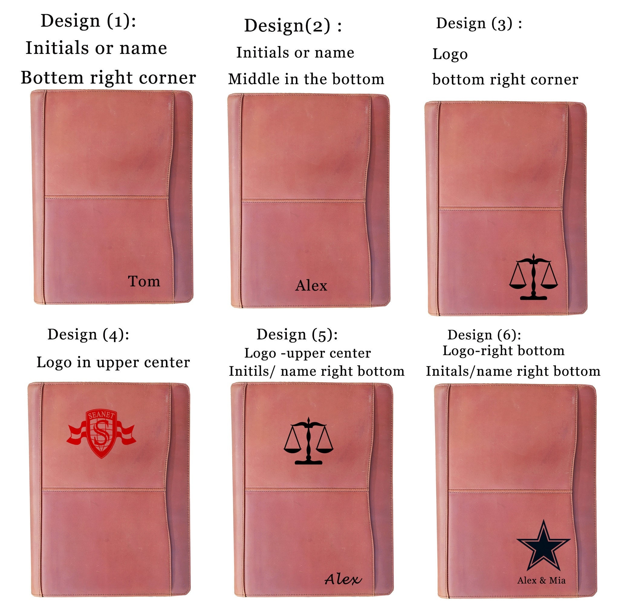 dør Bungalow skab Personalized Leather Portfolio Ring Binder A4 Letter Size - Etsy