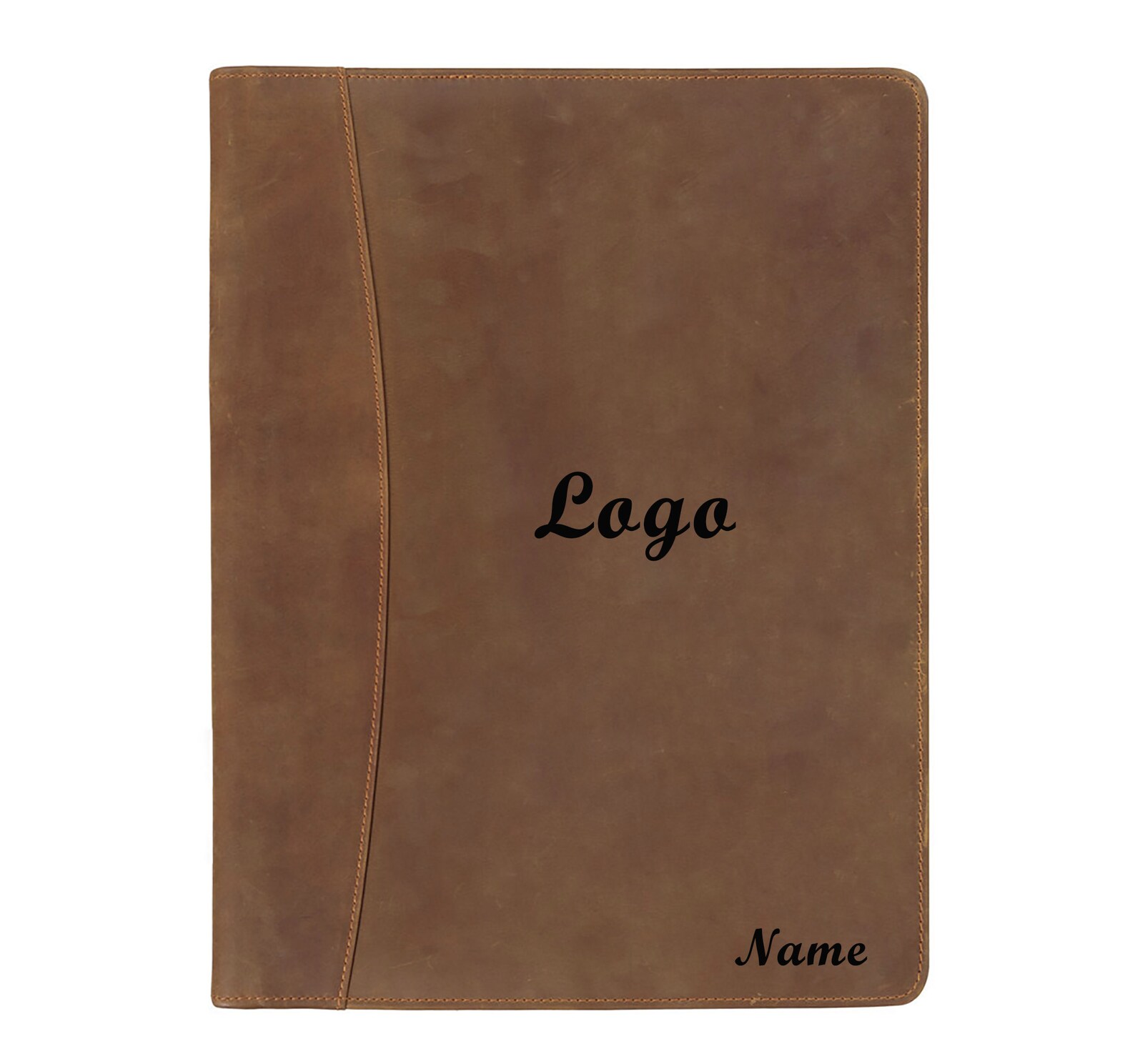 Personalized Leather Portfolio Portfolio for Letter Size Etsy