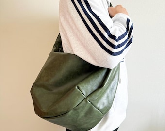 Women Shoulder Tote Sling Bag, Vegan Leather Crossbody Messenger Dumpling Bag, Large-capacity Men's Bag, Unisex Laptop Backpack Cycling Bag
