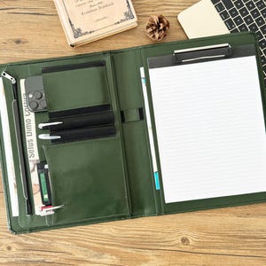 Personalized Crazy Horse Leather Portfolio, Leather Padfolio, Groomsmen Gifts - Wedding Party Gift - Best Man Gift - 3 Ring Binder