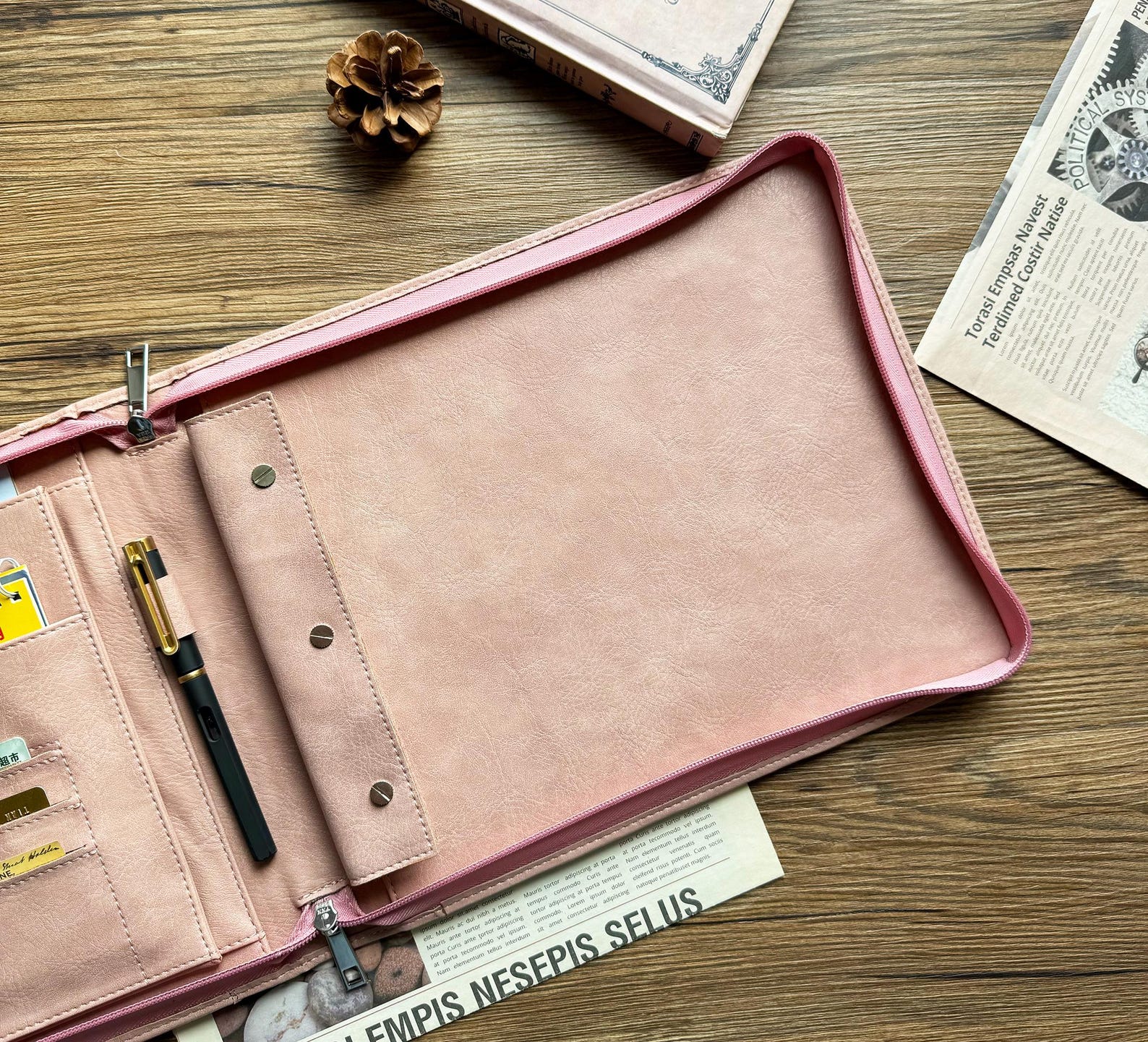 Personalize Leather Pilot Log Book Cover Binder Journal for Letter Size ...