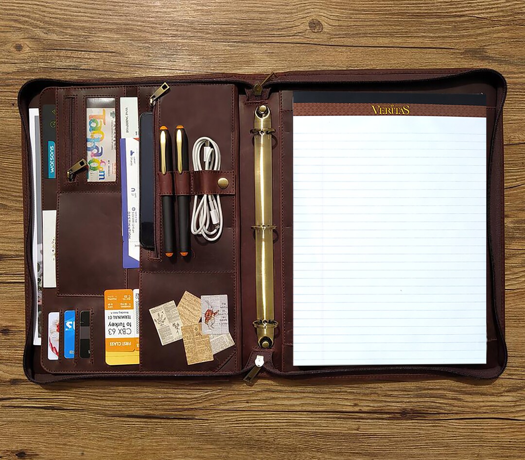 3 Ring Portfolio Binder Custom Portfolio for Men Padfolio Etsy