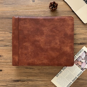 Personalized 3 Ring Check Binder, Vegan Leather Check Book Cover for 3 Ring, Engraved Business Checkbook Holder for 9 Ring, Gift for Him