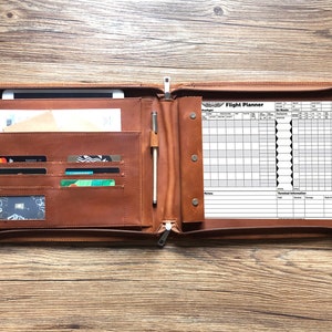 Registro piloti in pelle personalizzato, regalo perfetto per piloti, diario pilota per carta formato lettera, raccoglitore per registro pilota per lui