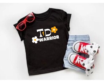 T1D Warrior floral Kids Tshirt