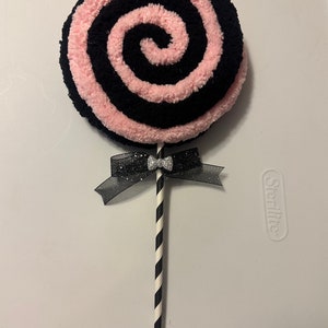Black and White Lollipop With Bow, Halloween Pick, Tree Decor ...