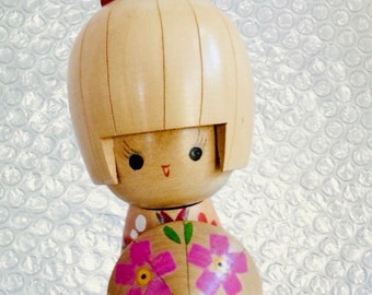 Japanese Kokeshi doll traditional kimono odoriko