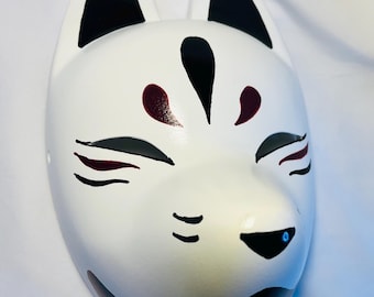 Traditional Japanese Noh Fox Mask With String - Cosplay Costume