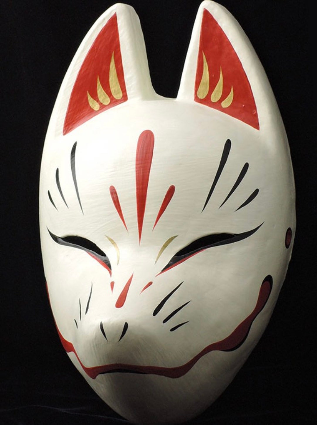 Japanese Noh Face Fox Mask SUZUINARI Kitsune - Etsy