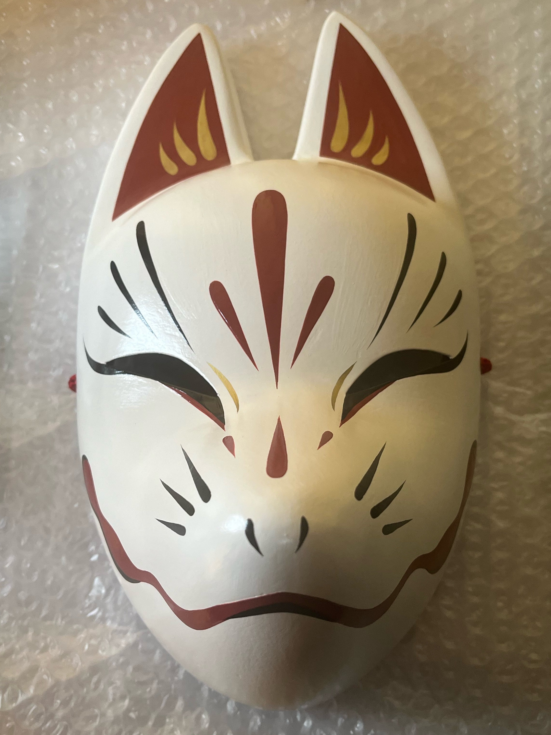 Kitsune Japanese Fox Black Mask 