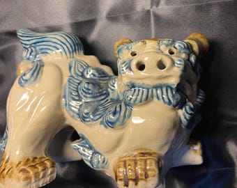 Okinawan Traditional Pottery Shisa Handcrafted Guardian Lion Statue