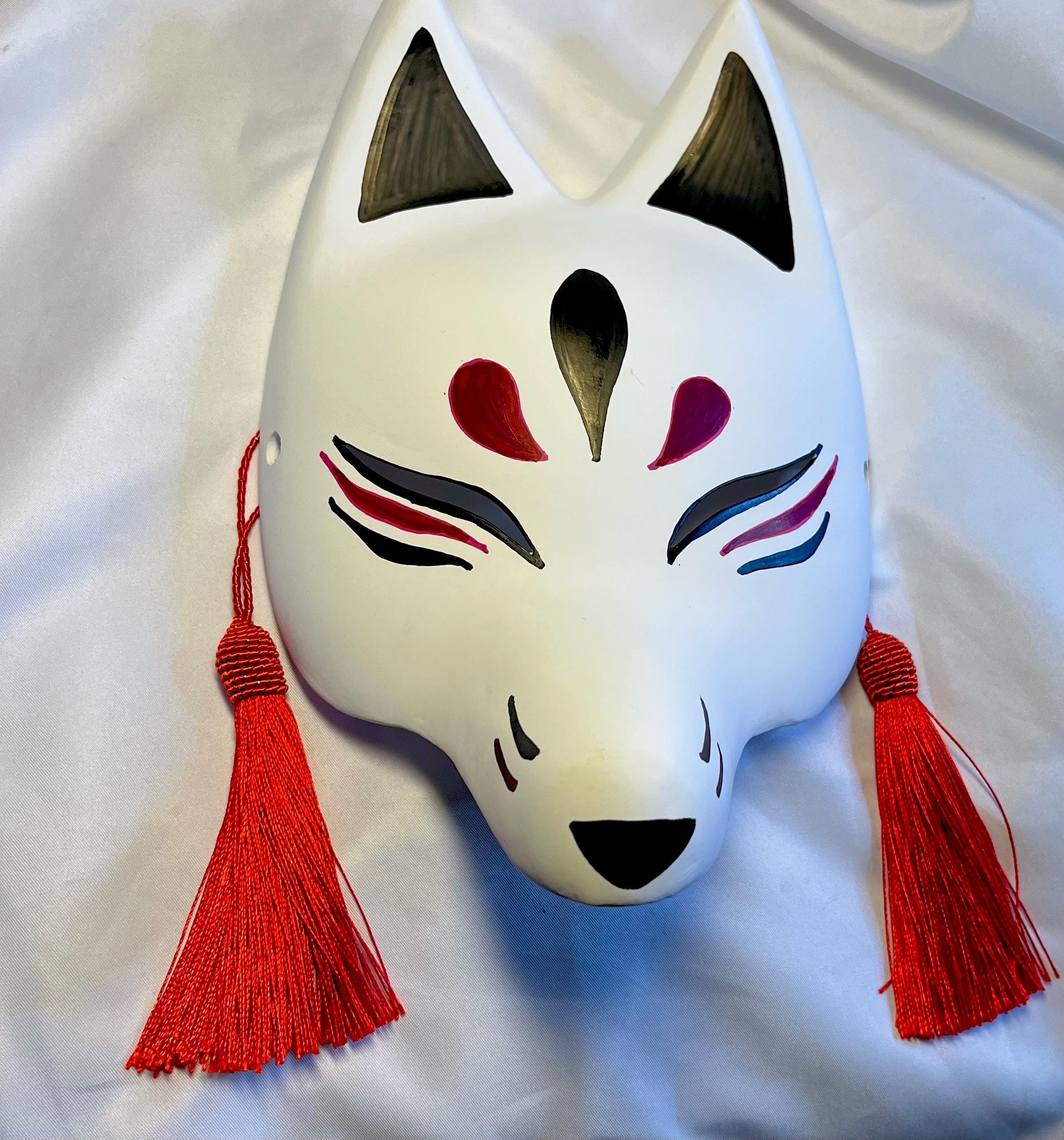 Japanese traditional Face Fox Mask White KITSUNE Inari's