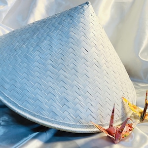 Traditional Japanese Samurai Hat (White) – A Touch of Sengoku Era Style(White glossy or matte)