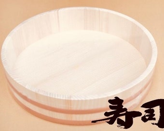 Japan Sushi Oke Wooden Natural Wood HINOKI A bucket used for making sushi rice